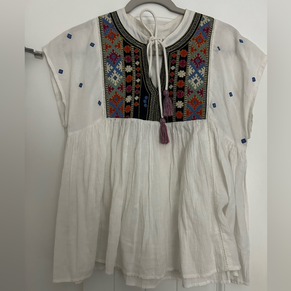 white linen top